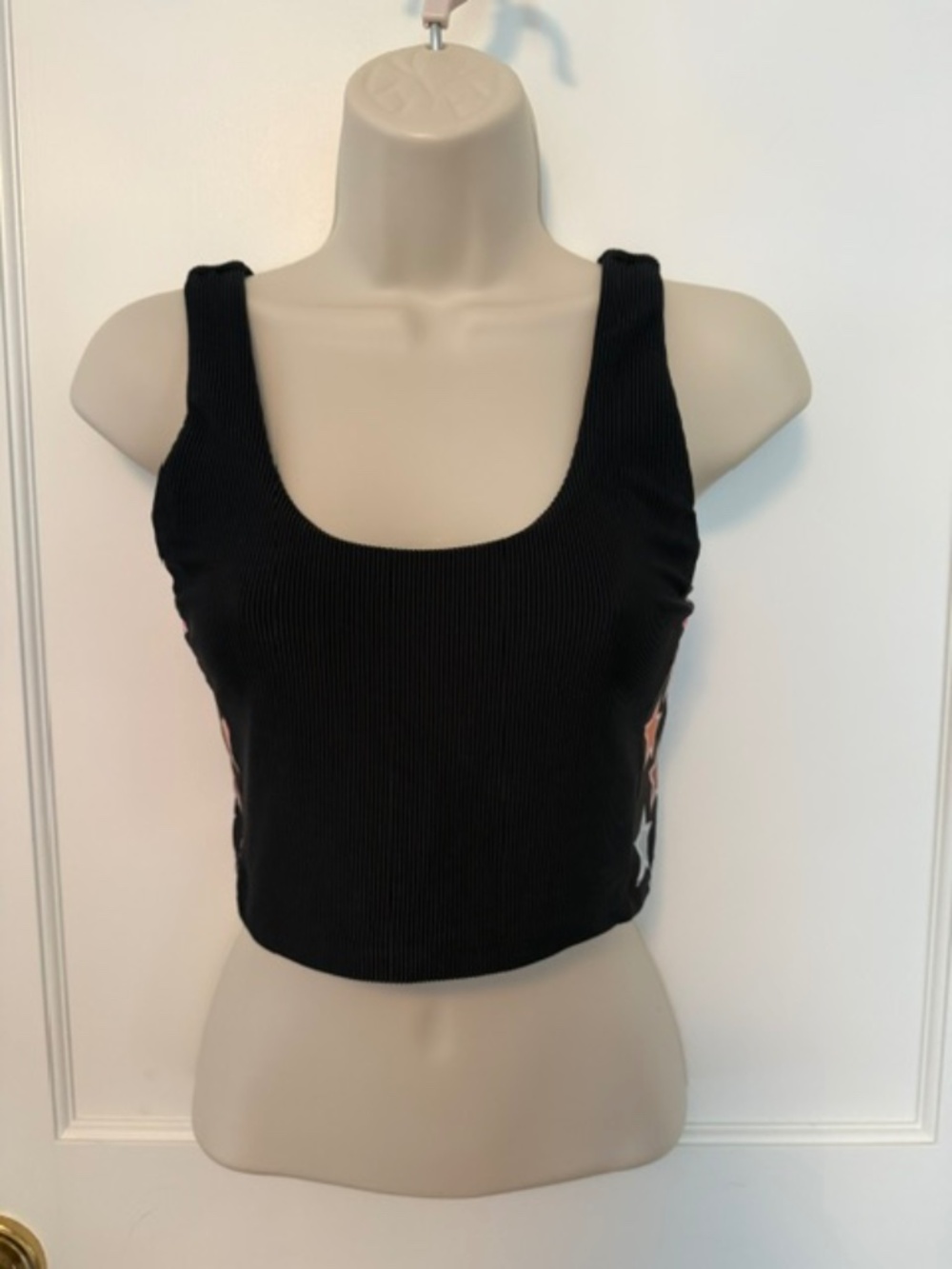 BEACH RIOT Sport "Tessa" Ribbed Fantasy Star Gym Crop Top